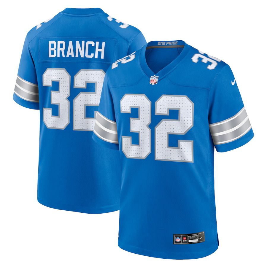 Men Detroit Lions #32 Brian Branch Nike Blue Game NFL Jersey->detroit lions->NFL Jersey